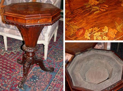 Lot 522 - Victorian Burl-Wood and Mahogany Marquetry...