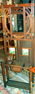 Lot 281 - Art Nouveau Oak Hall Tree