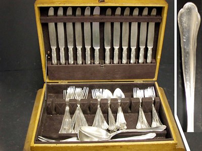 Lot 513 - Continental Silver Flatware Service...