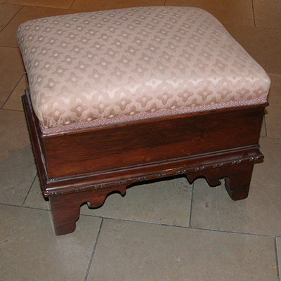 Lot 618 - Victorian Upholstered Rosewood Stool