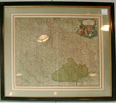 Lot 198 - [MAP] HOMANN, J.B. Bohemia Engraved map, 20 x...