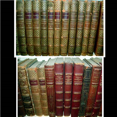 Lot 197 - [BINDINGS] Group of fifty volumes bound in...