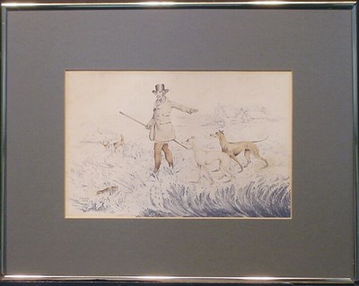 Lot 116 - F. Hobbs 19th Century THE HARE IN THE BUSH...