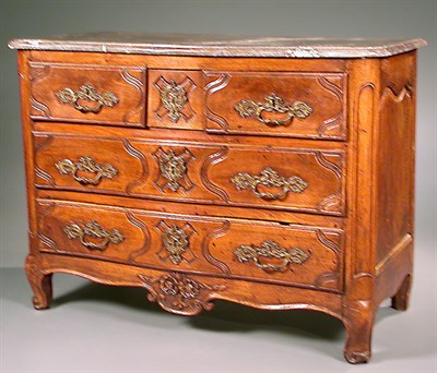 Lot 248 - Provincial Louis XV Walnut Commode Mid 18th...