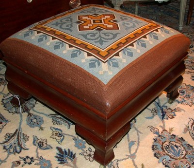 Lot 674 - Victorian Upholstered Mahogany Stool