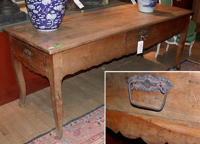 Lot 610 - French Provincial Fruitwood Farm Table