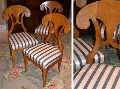 Lot 545 - Set of Six Biedermeier Style Upholstered...