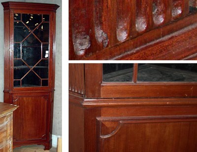 Lot 567 - George III Mahogany Corner Cabinet