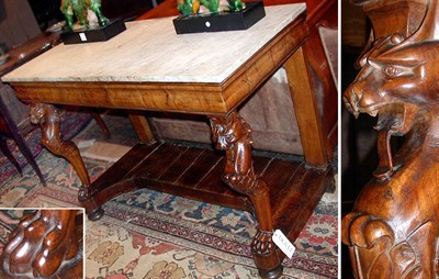 Lot 695 - Empire Walnut Console Early 19th century The...