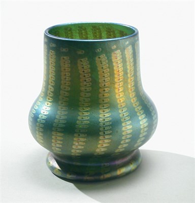Lot 236 - Tiffany Favrile Glass Vase Of swollen...