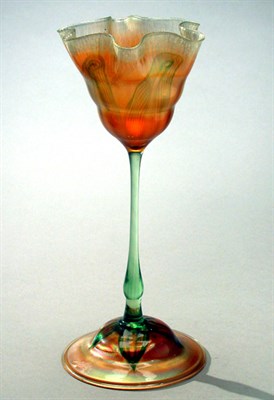 Lot 235 - Tiffany Favrile Glass Vase Of floriform, with...
