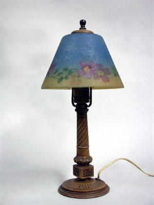 Lot 213 - Handel Reverse Painted Glass Boudoir Lamp...