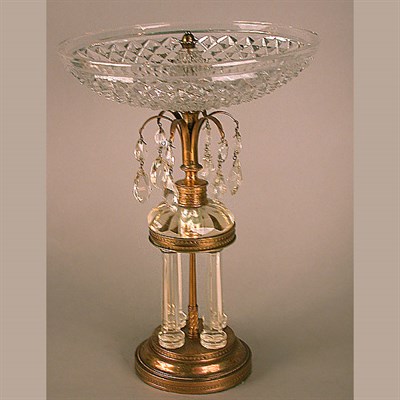 Lot 369 - Empire Style Gilt-Bronze and Cut Glass Compote...