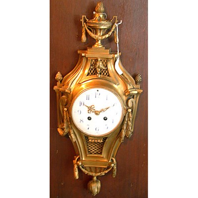Lot 368 - Louis XVI Style Gilt-Bronze Cartel Clock 19th...