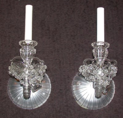 Lot 105 - Pair of George III Style Cut Glass...