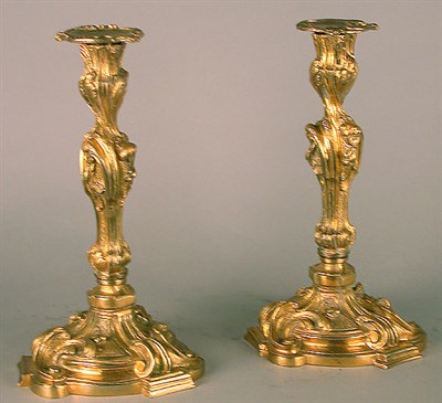 Lot 40 - Pair of Louis XV Style Gilt-Bronze...