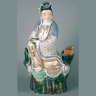 Lot 242 - Chinese Famille Rose Porcelain Figure of...
