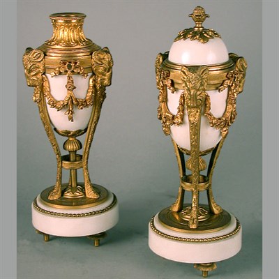 Lot 347 - Pair of Louis XVI Style Gilt-Bronze Mounted...