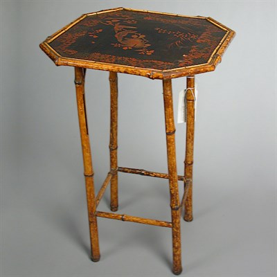 Lot 351 - Victorian Bamboo and Lacquered Side Table 19th...