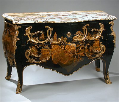Lot 121 - Louis XV Style Gilt-Bronze Mounted Black...
