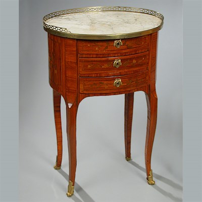 Lot 38 - Louis XV/XVI Gilt-Bronze Mounted Marquetry...