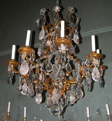 Lot 357 - Louis XV Style Gilt-Bronze, Cut Glass and Rock...