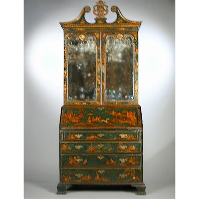 Lot 274 - George II Gilt Decorated Green Lacquered...