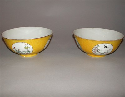 Lot 191 - Pair of Chinese Famille Rose Porcelain Bowls...
