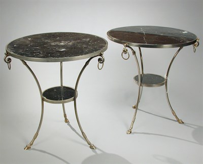 Lot 207 - Pair of Empire Style Steel Gueridons Each...