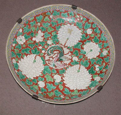 Lot 206 - Chinese Famille Verte Porcelain Charger Of...