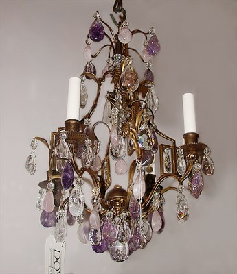 Lot 295 - Louis XV Style Gilt-Bronze, Cut Glass, Rock...