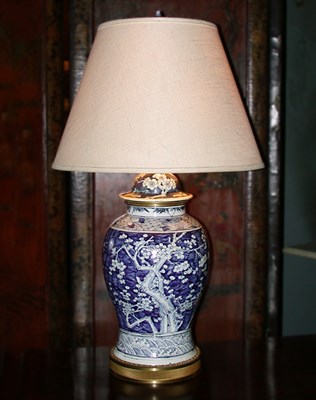 Lot 185 - Chinese Blue and White Porcelain Covered Jar...