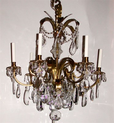 Lot 282 - Louis XV Style Gilt-Bronze and Cut Glass...