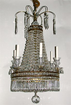 Lot 280 - Empire Style Gilt-Bronze and Cut Glass...