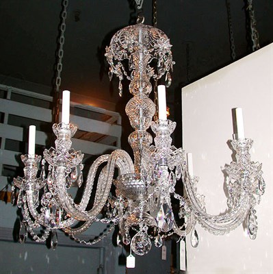 Lot 268 - George III Style Cut Glass Eight-Light...