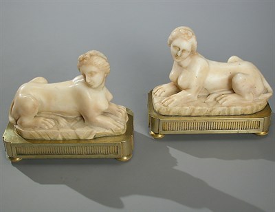 Lot 269 - Pair of Italian Neoclassical Marble Figures of...