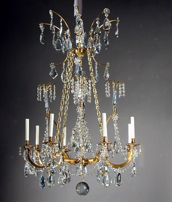 Lot 85 - Louis XV Style Gilt-Bronze and Cut Glass...