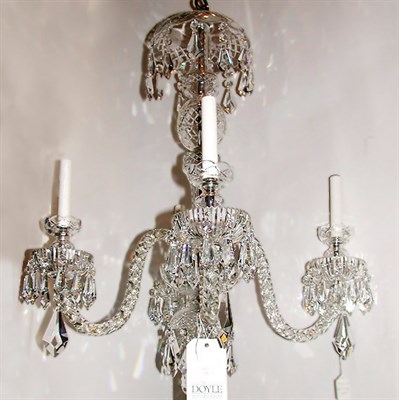 Lot 260 - George III Style Cut Glass Four-Light...
