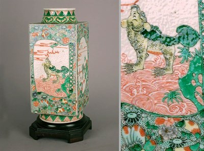 Lot 173 - Chinese Famille Verte Porcelain Vase Of...