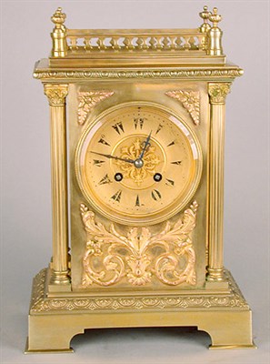 Lot 168 - Louis XVI Style Gilt-Bronze Mantel Clock The...