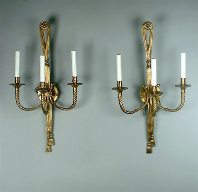 Lot 278 - Pair of Louis XVI Style Gilt-Bronze...