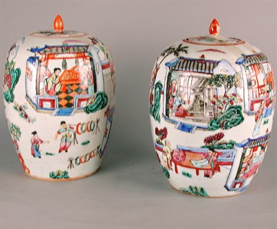 Lot 162 - Pair of Chinese Famille Rose Porcelain Covered...