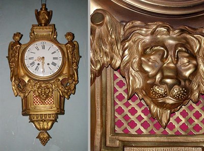 Lot 160 - Louis XVI Style Gilt-Bronze Cartel Clock 19th...