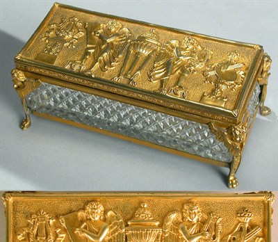 Lot 236 - Charles X Gilt-Bronze Mounted Cut Glass Box...