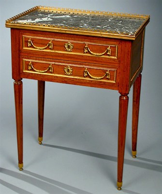 Lot 39 - Louis XVI Gilt-Bronze Mounted Mahogany Table a...