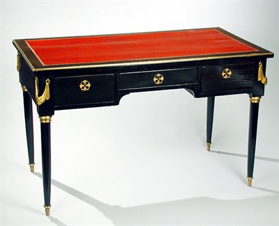 Lot 63 - Louis XVI Style Gilt-Bronze Mounted Black...