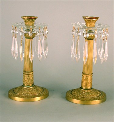 Lot 143 - Pair of Charles X Style Gilt-Bronze and Cut...