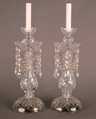 Lot 142 - Pair of George III Style Cut Glass...