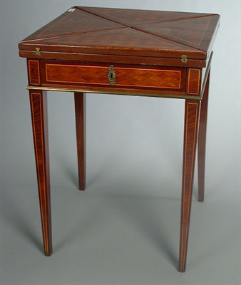 Lot 188 - Louis XVI Style Parquetry Kingwood Napkin Fold...