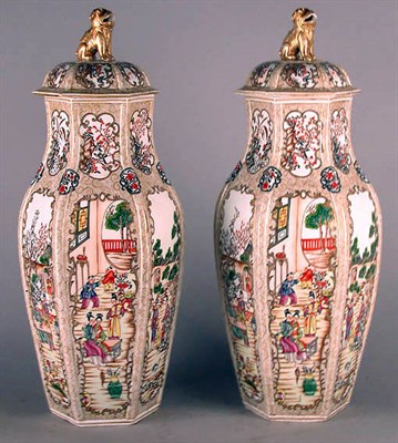 Lot 101 - Pair of Chinese Polychrome Decorated Porcelain...